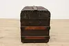 Farmhouse Antique Elm & Iron Red Cross Chest Trunk, Hartman (12)