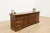 Renaissance Vintage Oak TV, Hall Console Back Bar Sideboard (3)