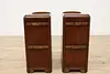 Pair Art Deco Waterfall Nightstands or End Tables Kroehler (6)