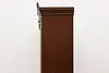 English Victorian Antique Mahogany Triple Wardrobe Armoire (10)