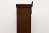 English Victorian Antique Mahogany Triple Wardrobe Armoire (14)