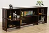 Midcentury Modern Vintage Bookcase, TV Console or Bar, Reens (2)