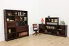 Midcentury Modern Vintage Bookcase, TV Console or Bar, Reens (3)