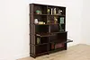 Midcentury Modern Vintage Wall Unit Bookcase or Bar, Reens (5)