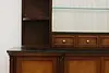 Traditional Rosewood & Burl Front & Back Bar Set Granite Top (12)