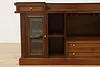 Traditional Rosewood & Burl Front & Back Bar Set Granite Top (34)