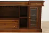 Traditional Rosewood & Burl Front & Back Bar Set Granite Top (35)