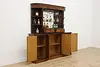 Traditional Rosewood & Burl Front & Back Bar Set Granite Top (6)