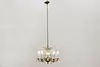 Gold Plated Brass & Prism 5 Candle Vintage Chandelier (4)