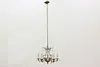 Gold Plated Brass & Prism 5 Candle Vintage Chandelier (5)