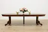 Victorian Antique 45" Round Oak Dining Table Extends 117" (2)