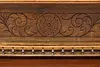 Black Forest Antique Carved Oak & Stained Glass Bar Bookcase (12)