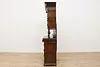 Black Forest Antique Carved Oak & Stained Glass Bar Bookcase (13)