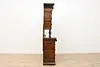 Black Forest Antique Carved Oak & Stained Glass Bar Bookcase (17)