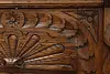 Black Forest Antique Carved Oak & Stained Glass Bar Bookcase (27)