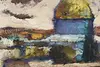 Jerusalem Western Wailing Wall Vintage Original Painting 40" (10)