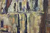 Jerusalem Western Wailing Wall Vintage Original Painting 40" (11)