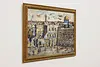 Jerusalem Western Wailing Wall Vintage Original Painting 40" (3)