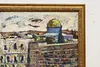 Jerusalem Western Wailing Wall Vintage Original Painting 40" (5)