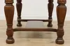 Victorian Antique Carved Oak Library Table Office Desk Lions (13)