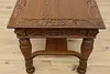 Victorian Antique Carved Oak Library Table Office Desk Lions (14)