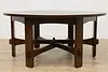 Arts & Crafts Mission Oak 66" Craftsman Dining or Game Table (14)