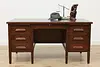 Arts & Crafts Mission Oak Antique Craftsman Office Desk (2)