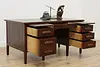 Arts & Crafts Mission Oak Antique Craftsman Office Desk (3)