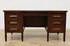 Arts & Crafts Mission Oak Antique Craftsman Office Desk (6)