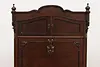 Biedermeier Antique 1878 Secretary Desk, Mirrors & Marquetry (14)