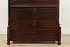 Biedermeier Antique 1878 Secretary Desk, Mirrors & Marquetry (16)