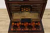 Biedermeier Antique 1878 Secretary Desk, Mirrors & Marquetry (7)