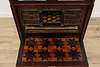 Biedermeier Antique 1878 Secretary Desk, Mirrors & Marquetry (8)