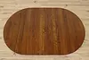 Craftsman Antique 45" Round Oak Dining Table Extends 71" (6)