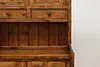 Farmhouse Vintage English Pine Kitchen Cupboard or Cabinet (11)