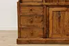 Farmhouse Vintage English Pine Kitchen Cupboard or Cabinet (12)