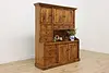 Farmhouse Vintage English Pine Kitchen Cupboard or Cabinet (2)