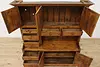 Farmhouse Vintage English Pine Kitchen Cupboard or Cabinet (5)