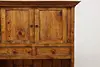 Farmhouse Vintage English Pine Kitchen Cupboard or Cabinet (9)