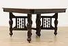 Victorian Eastlake Antique Cherry Dining Table, Extends 10' (13)