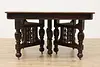 Victorian Eastlake Antique Cherry Dining Table, Extends 10' (14)