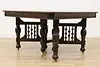 Victorian Eastlake Antique Cherry Dining Table, Extends 10' (15)