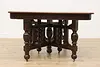 Victorian Eastlake Antique Cherry Dining Table, Extends 10' (16)