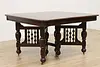 Victorian Eastlake Antique Cherry Dining Table, Extends 10' (8)