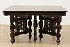 Victorian Eastlake Antique Cherry Dining Table, Extends 10' (9)