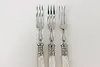 Set of 3 Victorian Antique Sterling & Pearl Appetizer Forks (3)