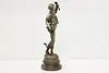 Picking Cherries Sculpture Antique Metal Statue, Rousseau (12)