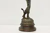 Picking Cherries Sculpture Antique Metal Statue, Rousseau (14)