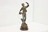 Picking Cherries Sculpture Antique Metal Statue, Rousseau (2)