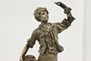 Picking Cherries Sculpture Antique Metal Statue, Rousseau (3)